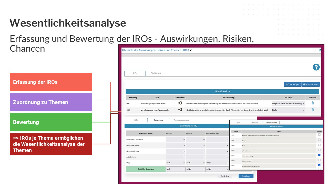 Caseware ESG Wesentlichkeitsanalyse