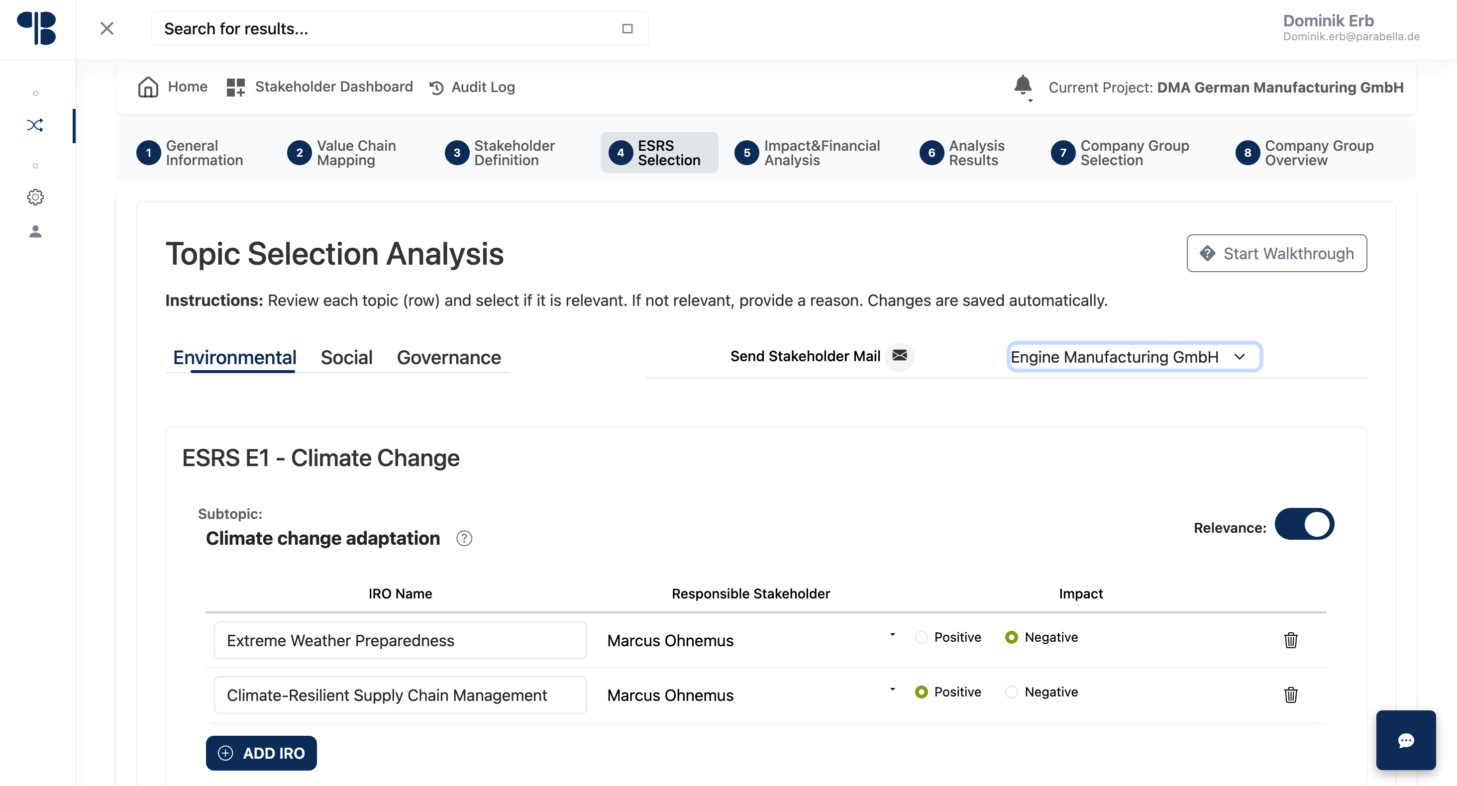 AI-Tool Doppelte Wesentlichkeitsanalyse